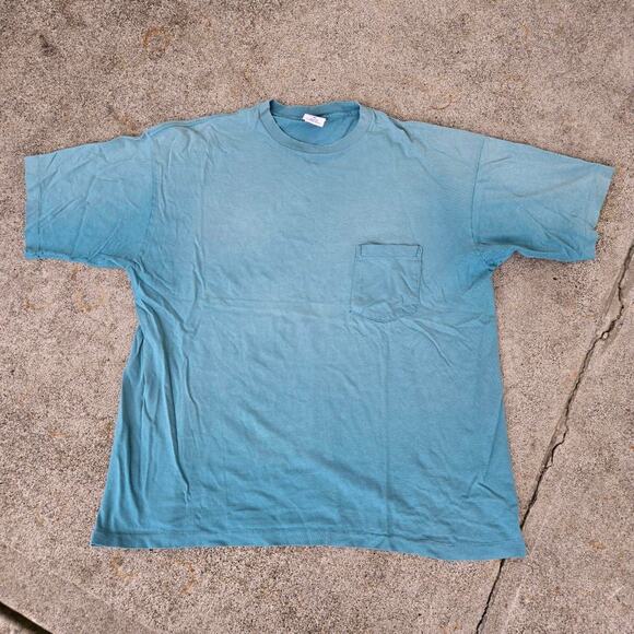 Vtg 90s GAP Plain Earthtone Sunfaded Pocket T Shirt Single Stitch USA Made XL - Picture 1 of 5